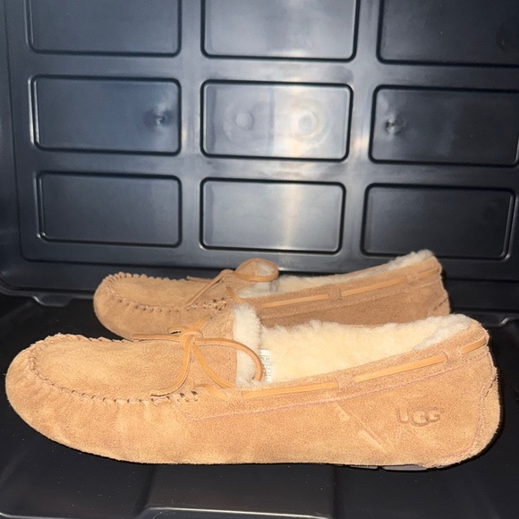 UGG Tan Suede Loafers with Cream Lining main image 4